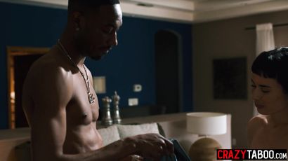 Horny Olive Glass Interracial 3some Orgy