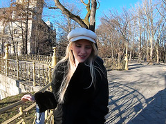 Sucking Cock While Fucked Is No Problem For A Teen Blonde In A Threesome