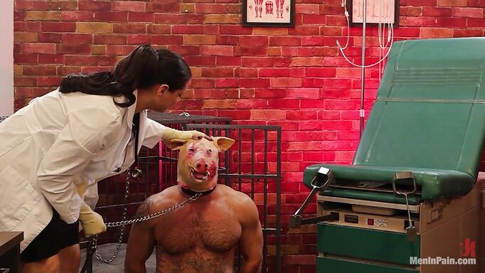 Femdom Examines Her Masked Submissive