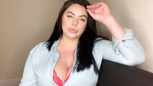 Chubby MILF In Red Lingerie Pussy Rubbing