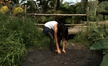 Hot Asian Chick Outdoor Masturbation