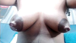 Black Amateur MILF With Milky Boobs Fetish Solo