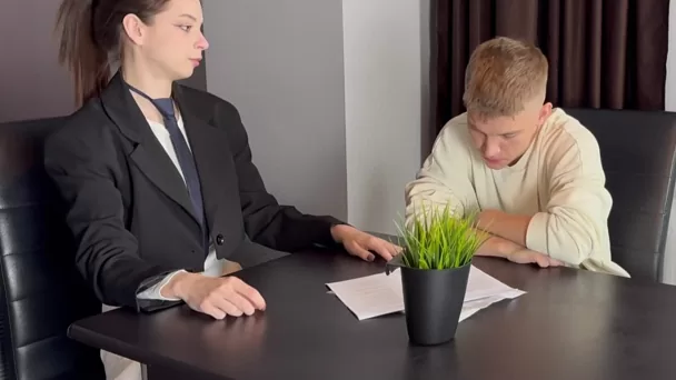 Sexy Russian Tutor Pleases Her Lazy Student With BJ & Hot Fuck To Encourage Him To Learn English