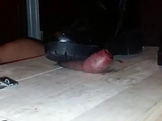 Dude's Cock Is Tied Up And Stepped On By Domme