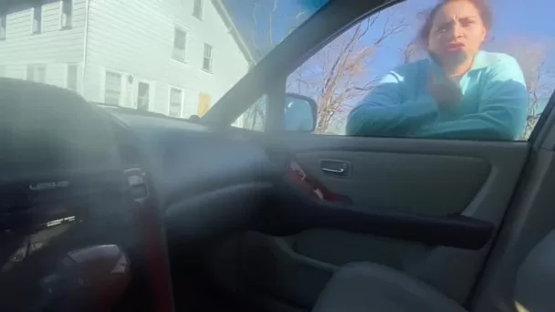 Chubby Chick Is Pleasing A Bbc Neighbour With A Hot Blowjob And Tight Pussy In The Car