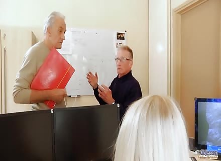 Young Blonde Lolita Loves Old Dick