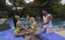 StepSiblings   Step Sisters Share The Pools Boys Cock