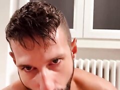 Hunk Uses Young Italian Guy’s Cum As Facial Cream