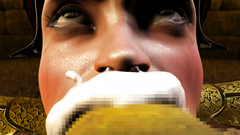 Extreme Cartoon BDSM Deepthroat With Big Cock And Cum In Mouth