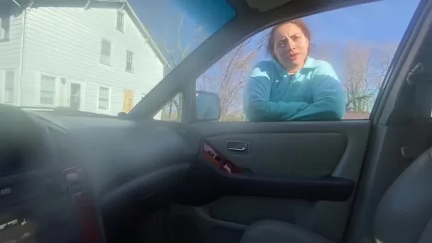 Chubby Chick Is Pleasing A Bbc Neighbour With A Hot Blowjob And Tight Pussy In The Car