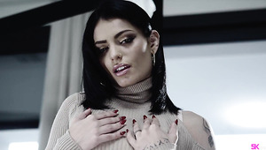 Bomshell Young Brunette Beauty Craves Male Attention And Pleases Her Boyfriend’s Big Cock With Her Mouth And Pussy In Her Bedroom