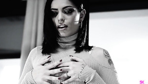 Bomshell Young Brunette Beauty Craves Male Attention And Pleases Her Boyfriend’s Big Cock With Her Mouth And Pussy In Her Bedroom