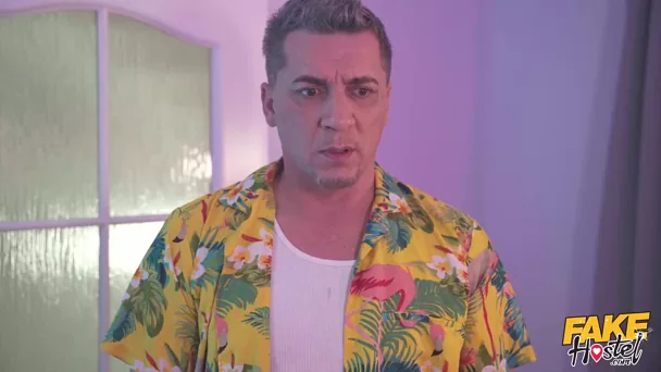 Goth Mia Trejsi And Blonde Kaira Kampen In FFM Threesome   Fake Hostel