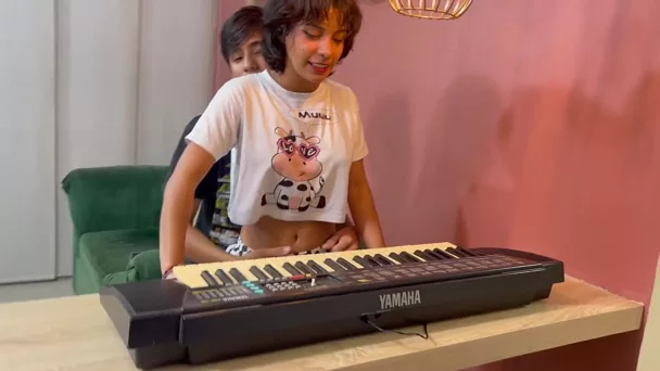 Latina Stepsister Fucked After Piano Lesson   Amateur Porn