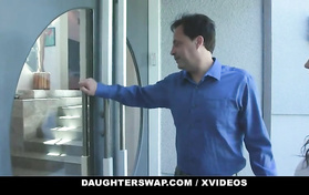 Lucky Stepdads Get A Blowjob From Slutty Daughters