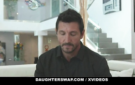 Lucky Stepdads Get A Blowjob From Slutty Daughters