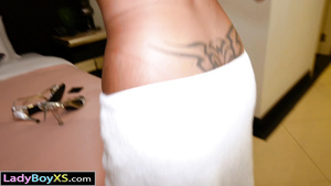 Big Juggs Big Boned Asian Ladyboy Devours BWC