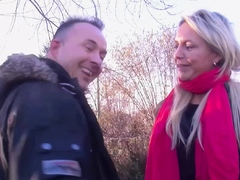 German Blonde Housewife Approached On The Street For Sex