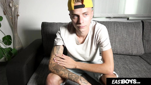 Tattooed Czech Twink Jerks Chopper
