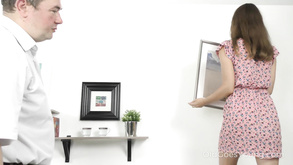 Talented Cutie Pleases Old Male Stick With Her Tongue