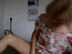 Milf In Glasses Spread Her Legs And Shows No Lips Pussy